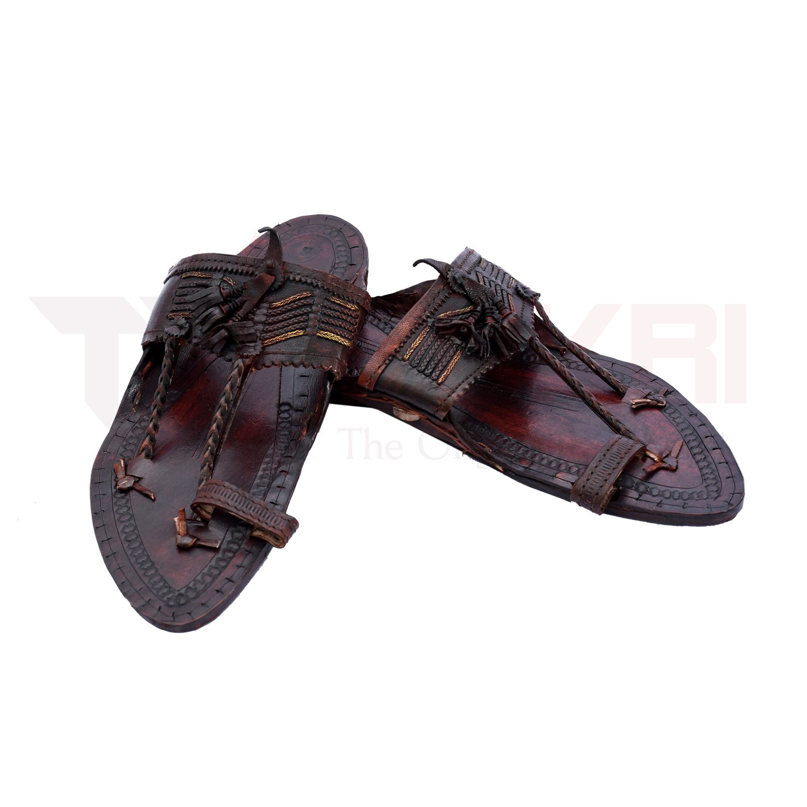 Dark brown color kolhapuri chappal